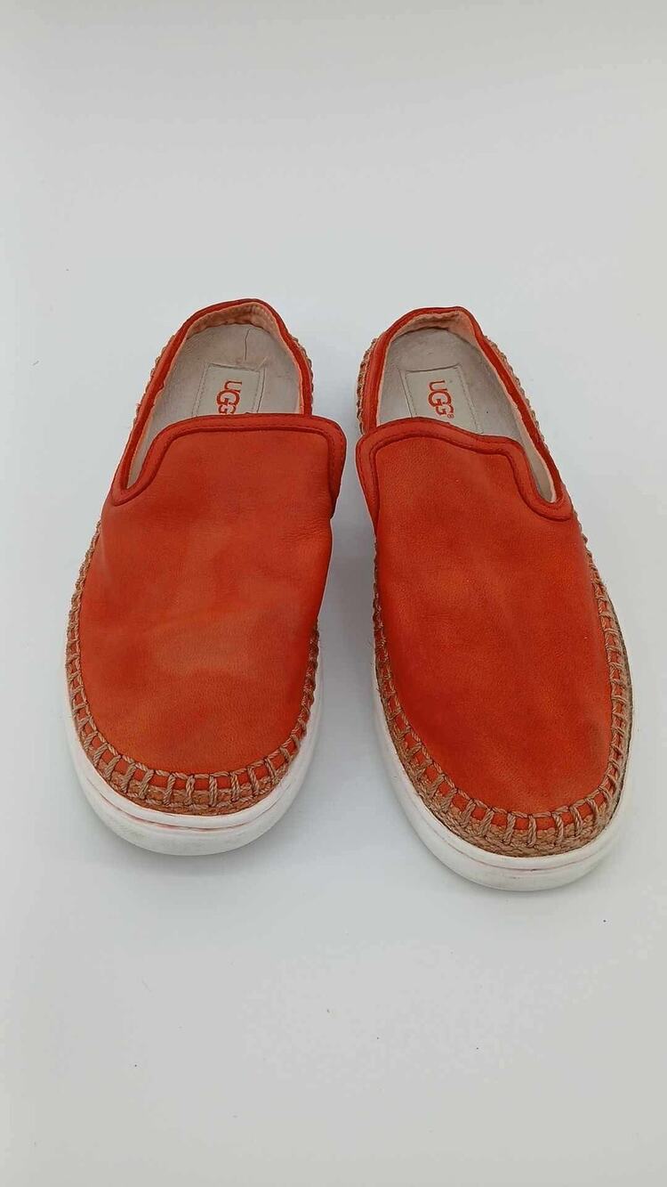 Suede slip-on mules, UGG Caleel, orange 8.5